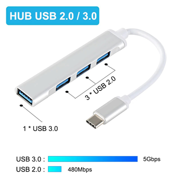 Generic USB3.1 Type-C to USB Type A Hub 4 ports